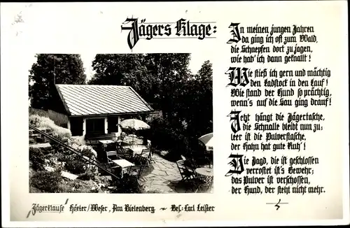 Ak Trendelburg in Nordhessen, Jägerklause, Am Bielenberg