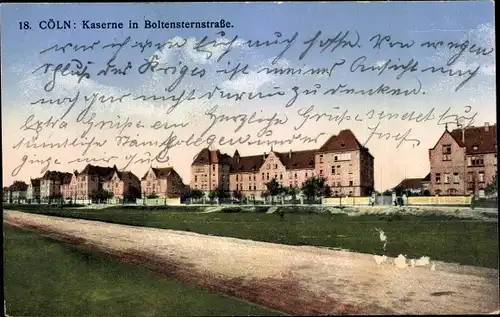 Ak Köln am Rhein, Kaserne in Boltensternstraße