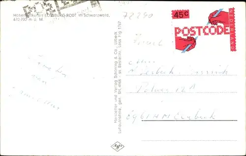 Ak Loßburg im Schwarzwald, Panorama