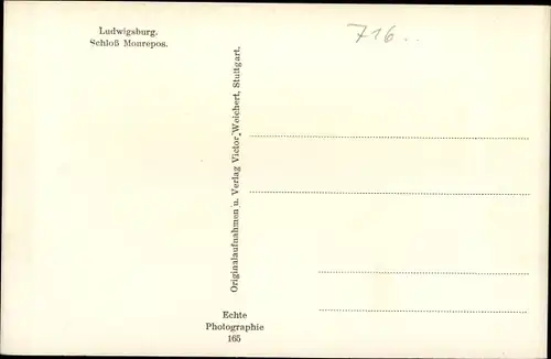 Ak Ludwigsburg in Württemberg, Schloß Monrepos