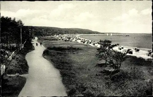 Ak Timmendorfer Strand in Holstein, Strand mit Promenade