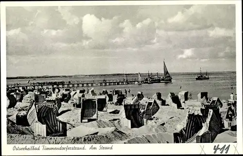 Ak Ostseebad Timmendorfer Strand, Am Strand, Strandkörbe