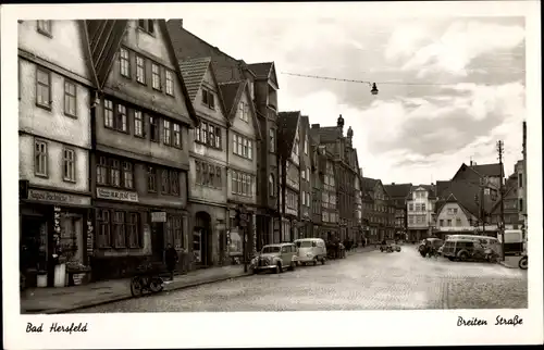Ak Bad Hersfeld in Hessen, Breite Straße, Straßenansicht