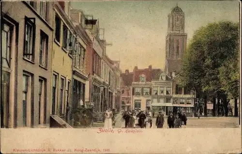 Ak Zwolle Overijssel Niederlande, Gr. Kerkplein