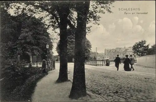 Ak Schleswig an der Schlei, Partie am Herrenstall