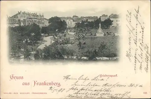 Litho Frankenberg an der Zschopau Sachsen, Friedenspark