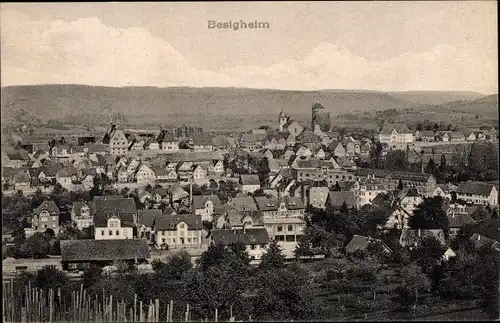 Ak Besigheim im Kreis Ludwigsburg, Blick auf Ortschaft und Umgebung