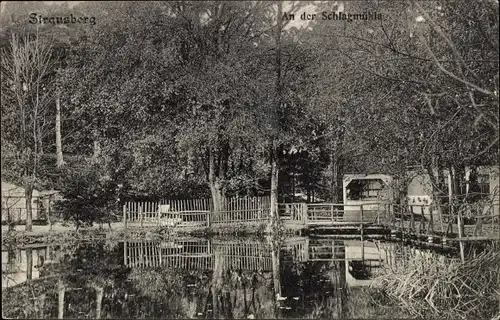 Ak Strausberg in der Mark, An der Schlagmühle