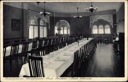 Ak Buckow Märk. Schweiz, Sanatorium Waldfrieden, Saal