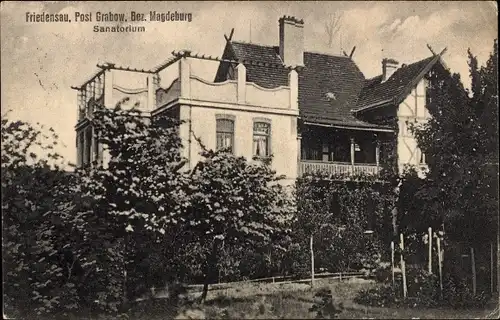 Ak Friedensau Möckern Jerichower Land, Sanatorium