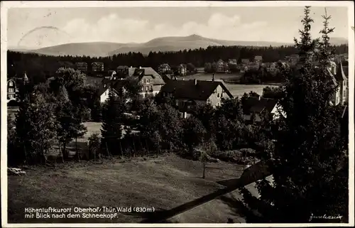 Ak Oberhof im Thüringer Wald, Teilansicht vom Ort mit Blick nach dem Schneekopf