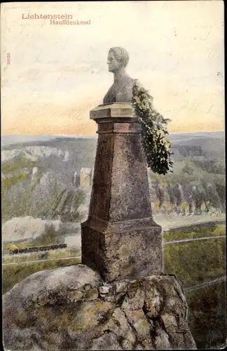 Ak Honau Lichtenstein in Württemberg, Hauffdenkmal