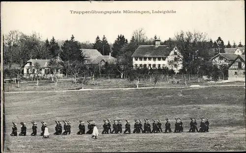 Ak Münsingen in Württemberg, Truppenübungsplatz, Ludwigshöhe