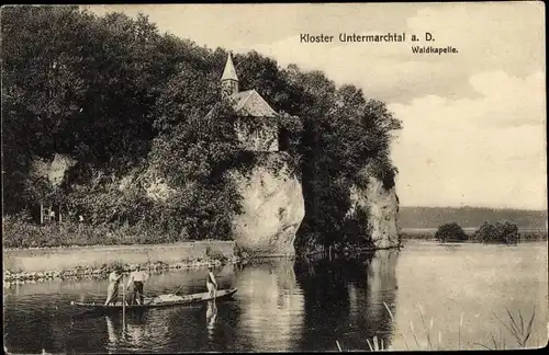 Ak Untermarchtal an der Donau in Baden Württemberg, Kloster, Uferpartie