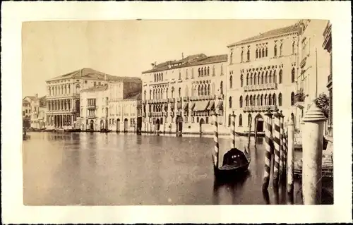 CdV Venezia Venedig Veneto, Kanal, Gondel, 1860