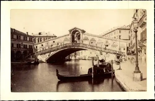 CdV Venezia Venedig Veneto, Ponte di Rialto, Canal Grande, 1860