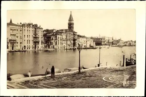 CdV Venezia Venedig Veneto, Stadtmotiv, Kanal, 1860
