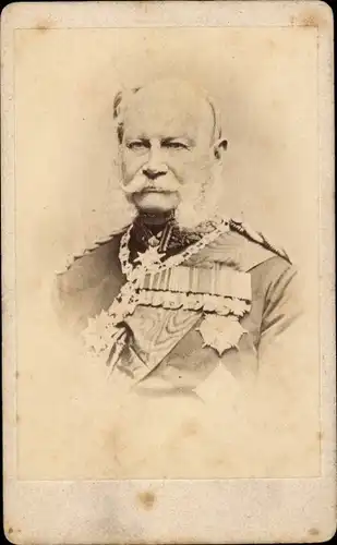 CdV König Wilhelm von Preussen, Portrait, Orden