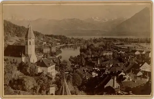 Kabinett Foto Thun Kanton Bern Schweiz, Stadtpanorama