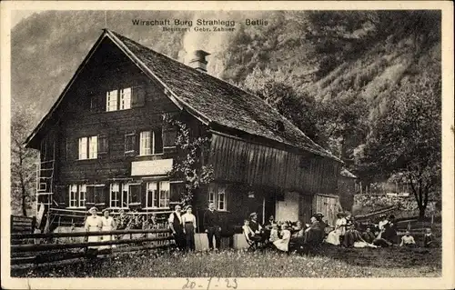 Ak Betlis Weesen Kanton Sankt Gallen, Wirtschaft Burg Strahlegg