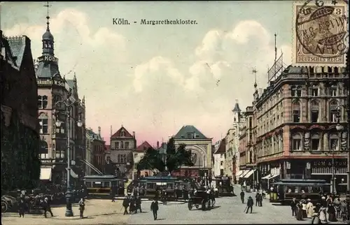 Ak Köln am Rhein, Margarethenkloster, Straßenbahn