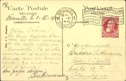 Ak Bruxelles Brüssel, Exposition de 1910, Vue d'ensemble, Attractions et Arbre Geant