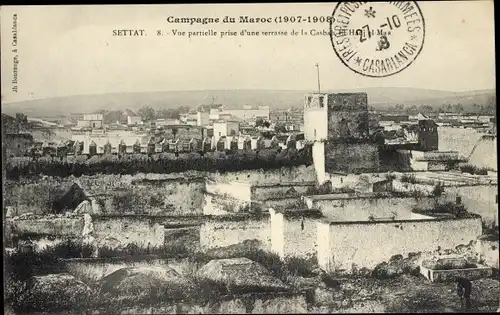 Ak Settat Marokko, Vue partielle prise d'une terrasse de la Casbah