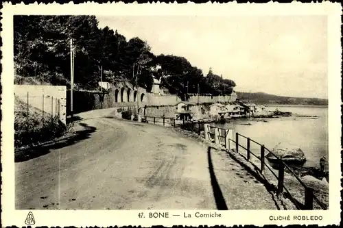 Ak Bone Algerien, La Corniche, Uferstraße