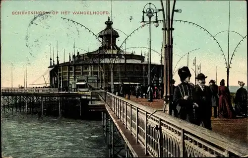 Ak Scheveningen Den Haag Südholland, Het Wandelhoofd, Seebrücke
