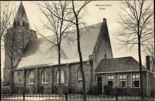 Ak Serooskerke Walcheren Zeeland Niederlande, Kerk, Kirche