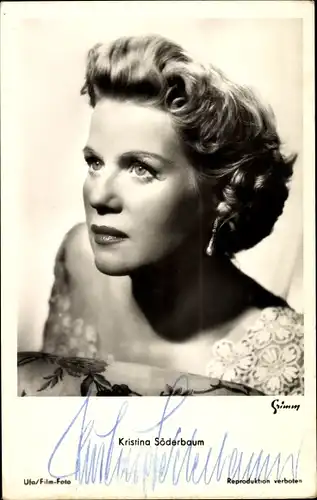 Ak Schauspielerin Kristina Söderbaum, Portrait, Autogramm