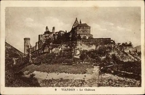 Ak Vianden Luxemburg, Le Chateau