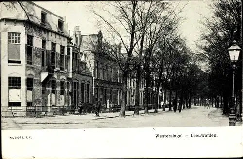 Ak Leeuwarden Friesland Niederlande, Westersingel