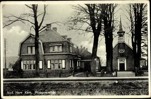 Ak Hoogersmilde Drenthe Niederlande, Ned. Herv. Kerk