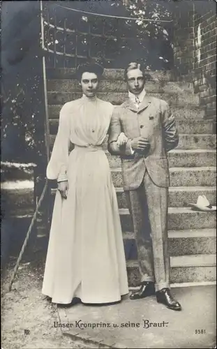 Ak Kronprinz Wilhelm und seine Braut