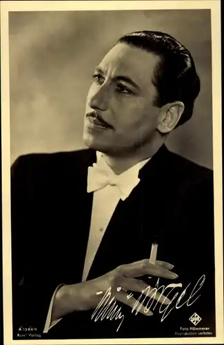 Ak Schauspieler Willy Birgel, Portrait, Autogramm, Zigarette