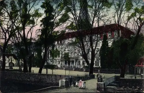 Ak Erbach im Odenwald Hessen, Schloßbrücke mit Schloß