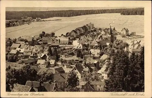 Ak Braunlage im Oberharz, Teilansicht mit Kirche