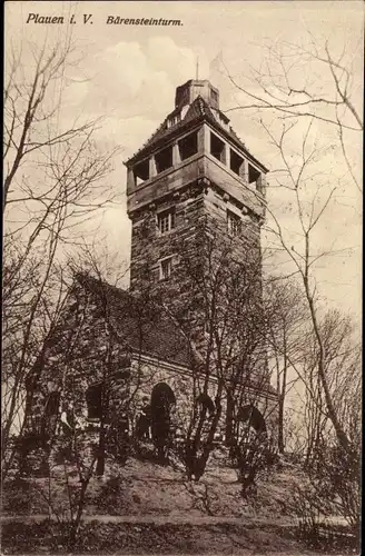 Ak Plauen im Vogtland, Bärensteinturm