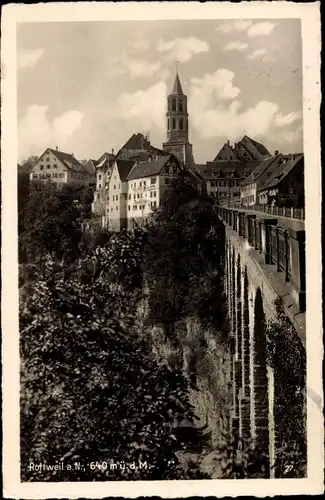 Ak Rottweil am Neckar, Teilansicht, Kirche