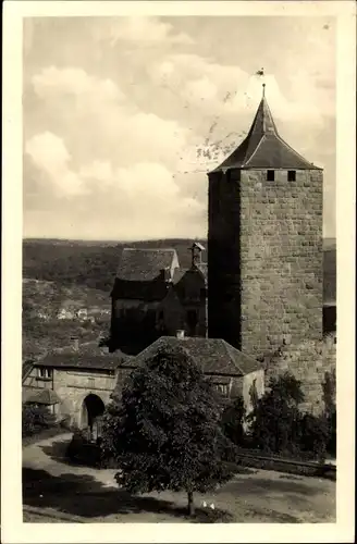 Ak Rothenfels am Main Unterfranken, Burg Rothenfels, Teilansicht