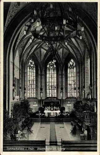 Ak Schmalkalden im Thüringer Wald, Stadtkirche St. Georg, Innenansicht