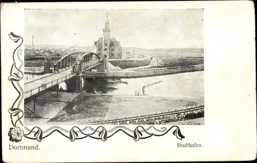 Ak Dortmund im Ruhrgebiet, Stadthafen