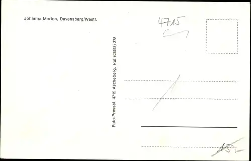 Ak Davensberg Ascheberg im Münsterland Nordrhein Westfalen, Partie im Ort, Kühe, Kreuz