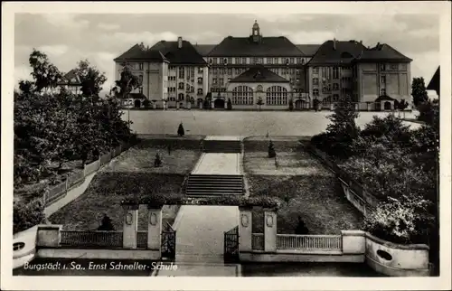 Ak Burgstädt in Sachsen, Ernst Schneller Schule