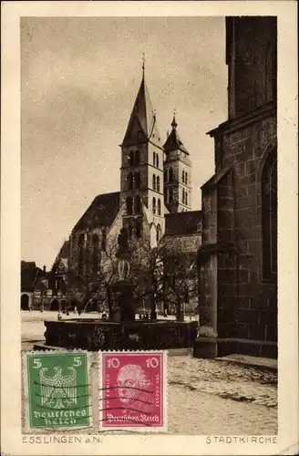 Ak Esslingen am Neckar, Stadtkirche