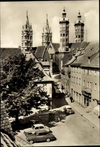 Ak Naumburg an der Saale, Steinweg, Blick zum Dom, Autos