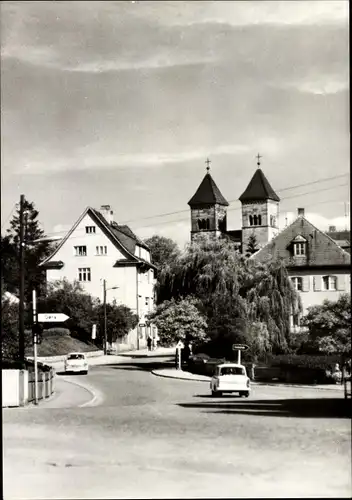 Ak Bad Klosterlausnitz in Thüringen, August Bebel Straße, Kirche