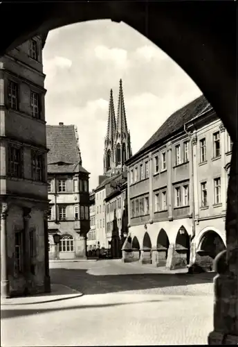 Ak Görlitz in der Lausitz, Lauben am Untermarkt mit Peterskirche