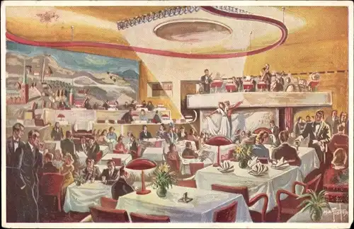 Ak Århus Aarhus Dänemark, Hallens Restaurant